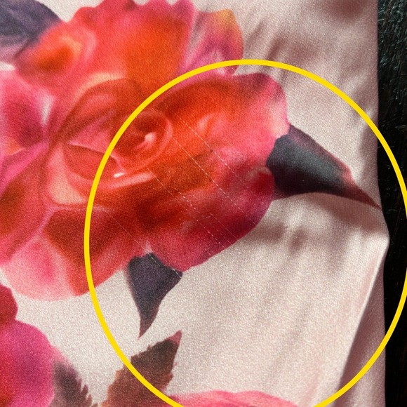 Petal + Pup Esther Pink Floral Satin Midi Dress Off Shoulder Romantic Feminine - Picture 8 of 8